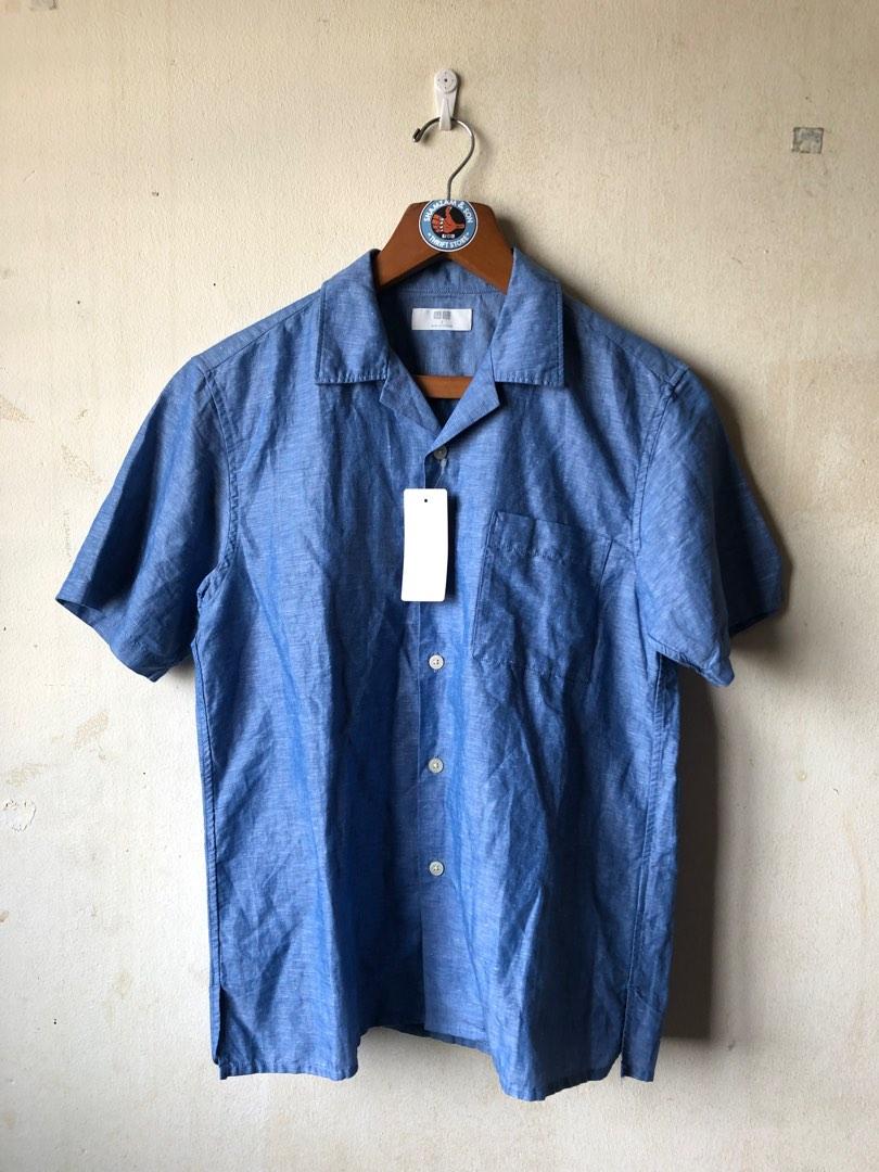 Uniqlo linen Shirt, Men's Fashion, Tops & Sets, Formal Shirts on Carousell