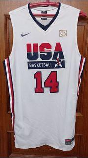USA美國夢幻隊Carlos Barkley主場白色球衣XL號(NBA,太陽,76人.火箭可參考)