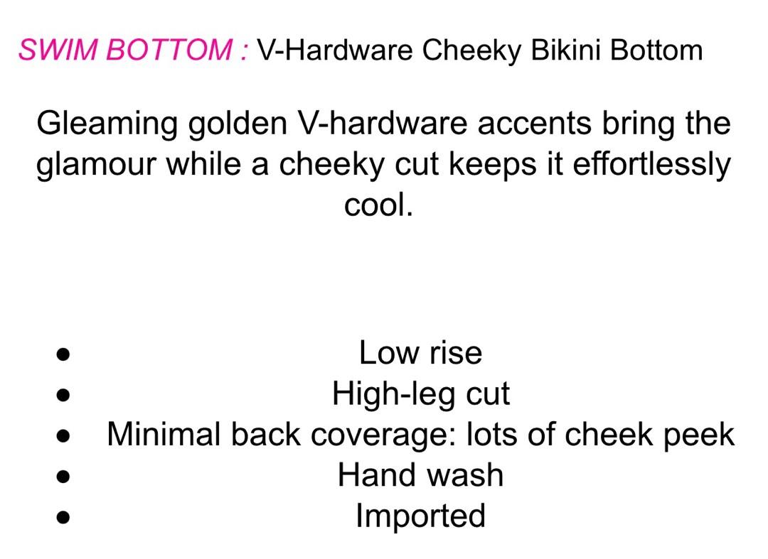Victoria's Secret V-Hardware Bralette Bikini set rhinestones black gold swim
