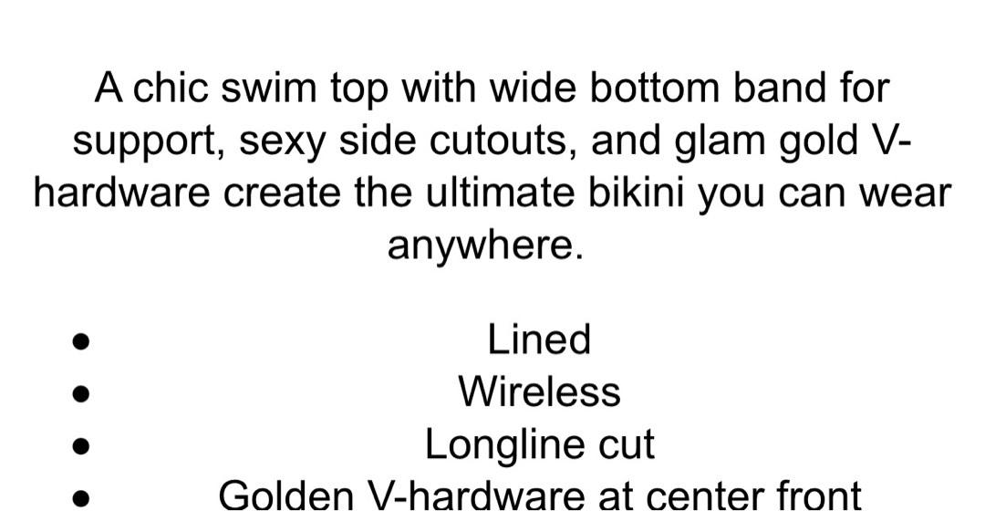 Victoria's Secret V-Hardware Bralette Bikini set rhinestones black gold swim