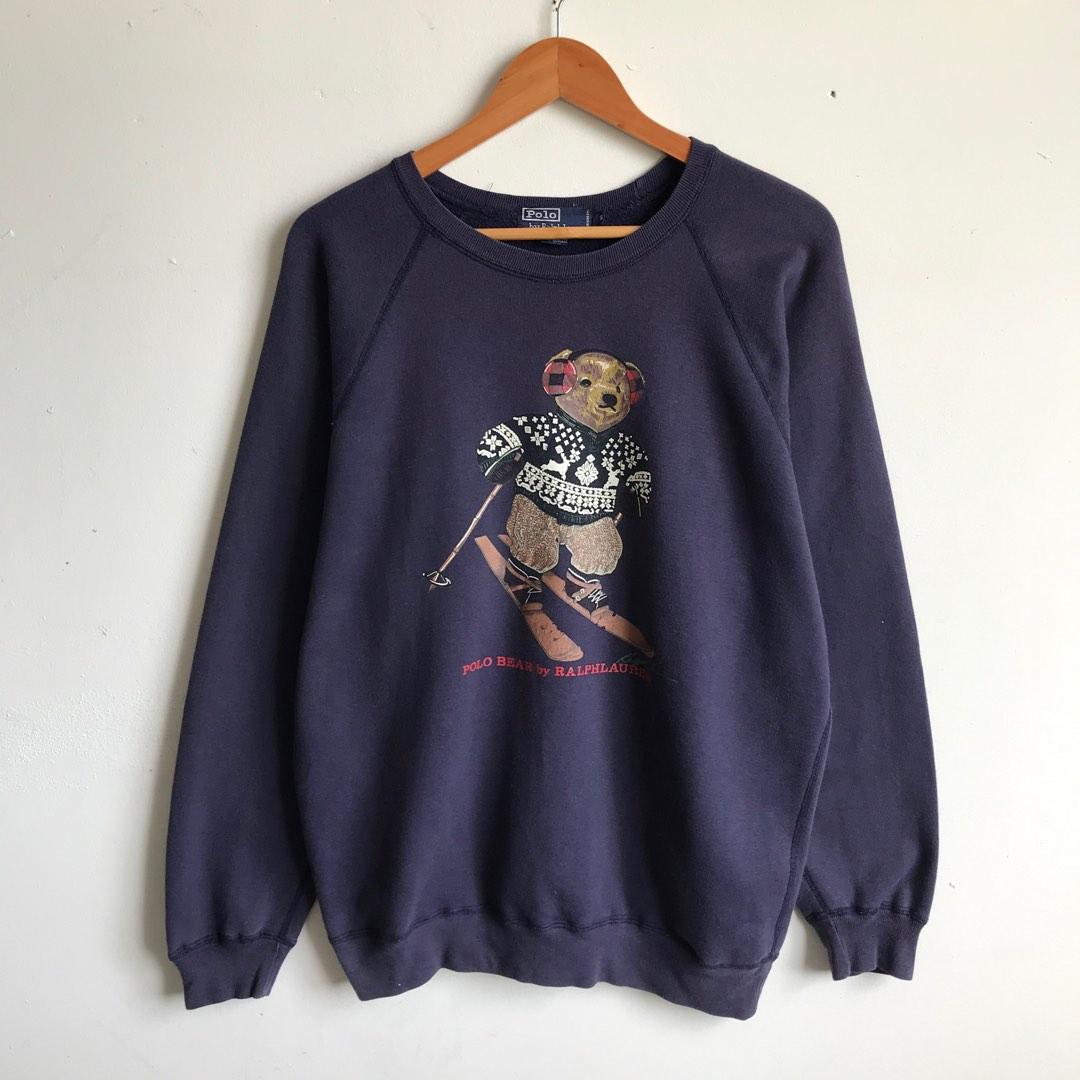 Vtg Polo Bear Ski Sweatshirt Size S Men s Fashion Coats Jackets