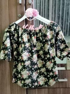 Woman Floral Top atasan wanita bunga kembang cantik