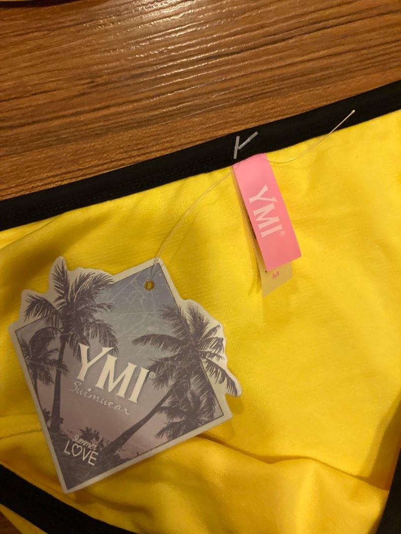 Yellow 2 piece non padded swimsuit, Women's Fashion, Swimwear, Bikinis