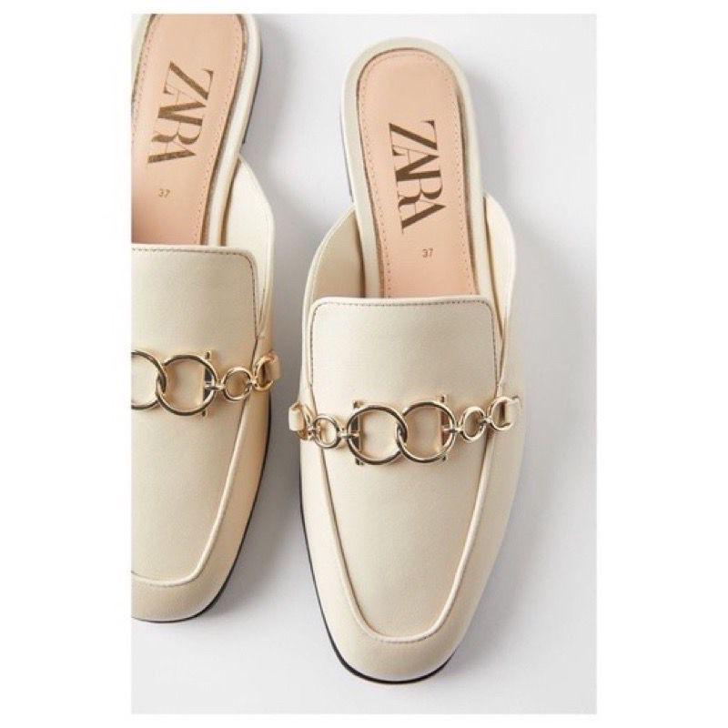 Zara Chain Sandals Loafers Sepatu Sendal Selop Flatshoes