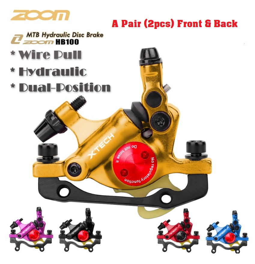 ZOOM HB100 Bicycle Mechanical Brake Rotor Disc Caliper Wire Pulling ...