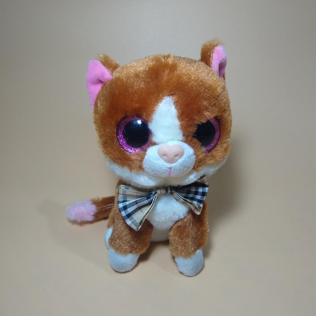 15.5cm x 15cm x 10cm small cute brown big eyed cat kitty stuffed toy japan  surplus, Hobbies & Toys, Toys & Games on Carousell