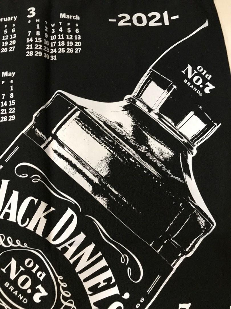 2021 Jack Daniels Calendar on Black Cloth Hobbies Toys Collectibles