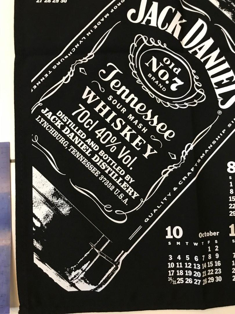 2021 Jack Daniels Calendar on Black Cloth Hobbies Toys Collectibles