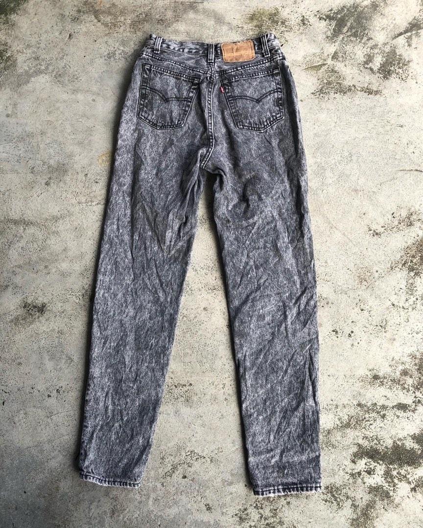 Levis black acid wash jeans sale