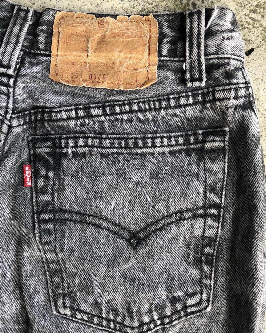 Levis black acid wash jeans sale