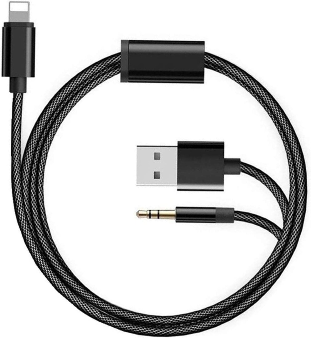 Works with Car Stereo Speaker Headphone Car Charger and Phone to 3.5mm Stereo Aux Cable sunshot Updated 2 in 1 Charging Audio Cable Compatible with iPhone 7 8 X Xs Xr Black 