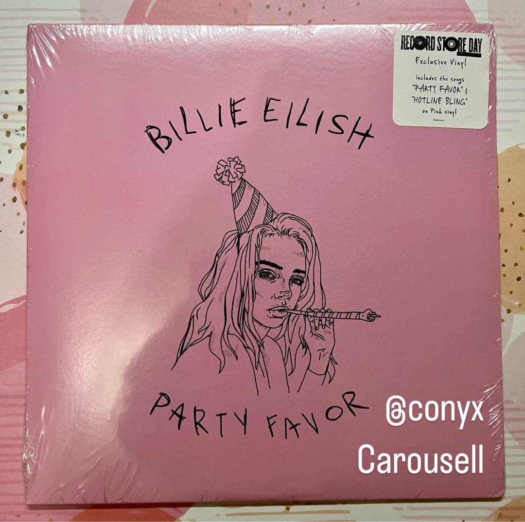 全新絕版Billie Eilish - Party Favor / Hotline Bling 7” pink vinyl RSD