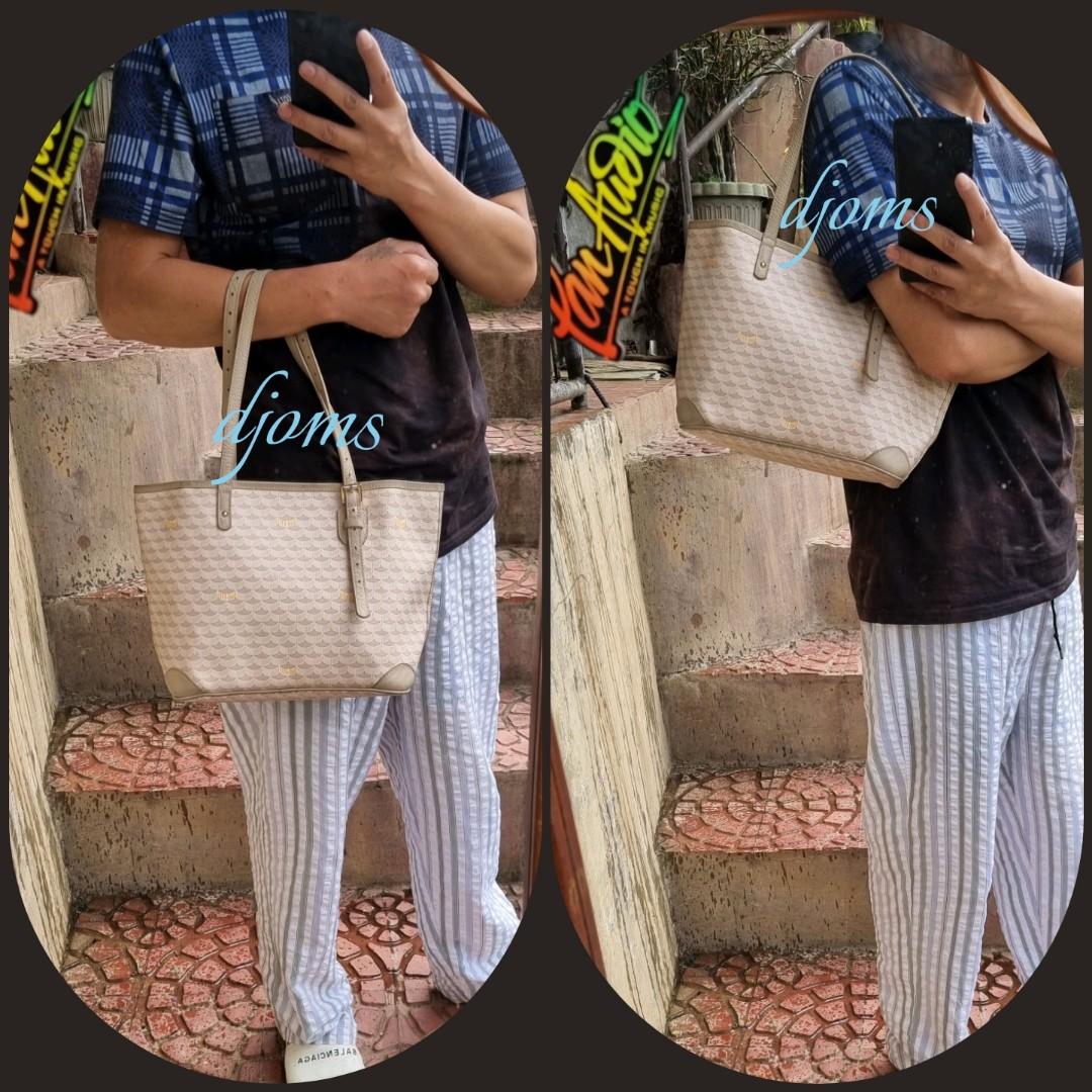 Faure Le Page Beige Coated Canvas Daily Battle 27 Tote
