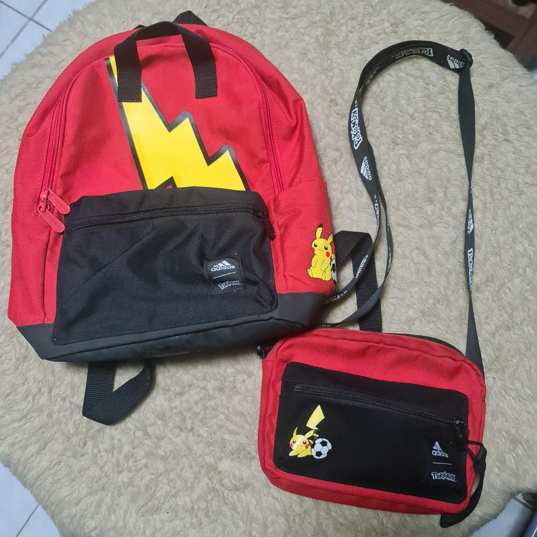 Adidas Pokemon Backpack and Crossbody Bag (Selling AS A SET ONLY), Men
