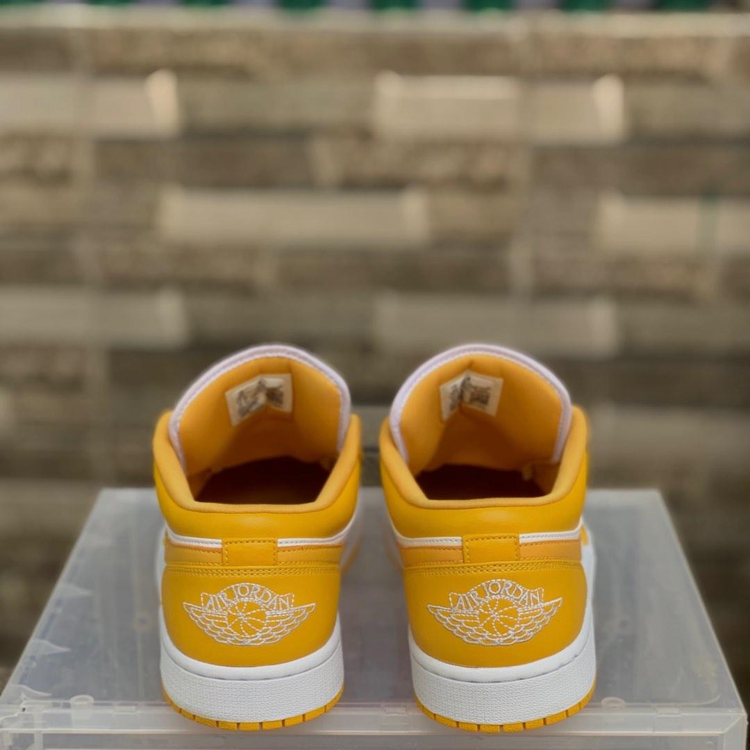 Air Jordan 1 Low Yellow Mustard US 10, Fesyen Pria, Sepatu , Sneakers
