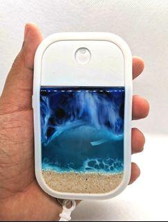 Alcohol Spray Handmade Resin Ocean Beach and flowers  design
