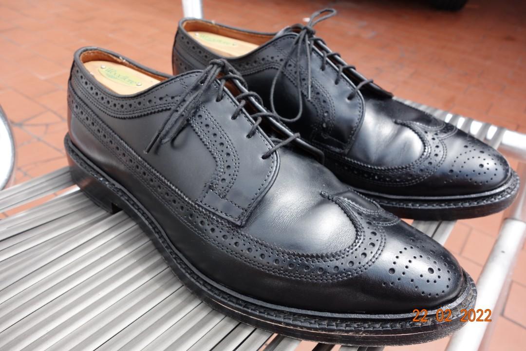 Allen Edmonds Macneil black full grain leather longwing blucher. 8.5D,  Men's Fashion, Footwear, Dress shoes on Carousell