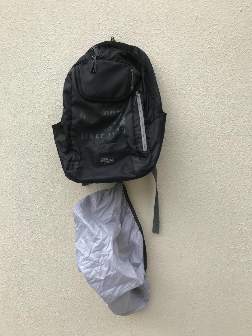 American tourister backpack with rain hot sale cover