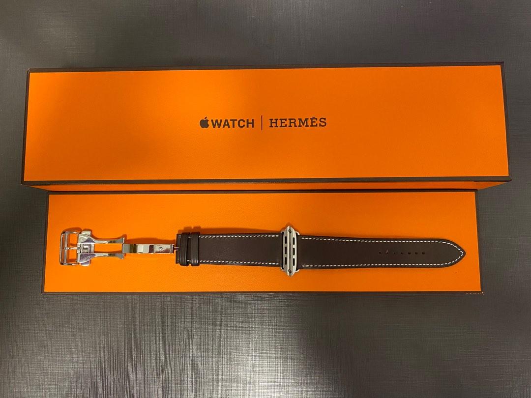 Apple Watch Herm s 45mm Eb ne Bar nia Leather Single Tour