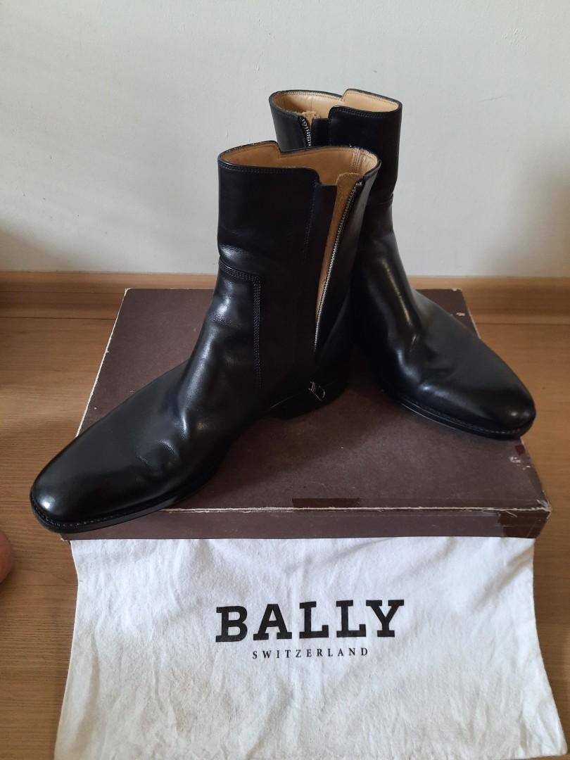 Bally Black Leather Men Boots