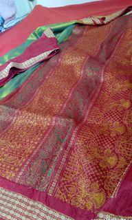 Beautiful duel shade saree with beautiful combination border