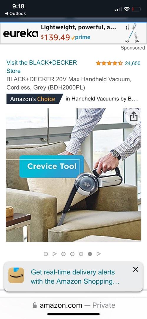 BLACK+DECKER 20V Max Handheld Vacuum, Cordless, Grey, TV & Home Appliances,  Vacuum Cleaner & Housekeeping on Carousell