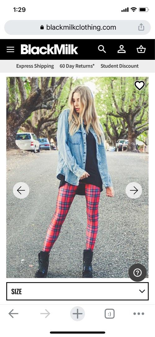 Tartan Red Leggings - Limited