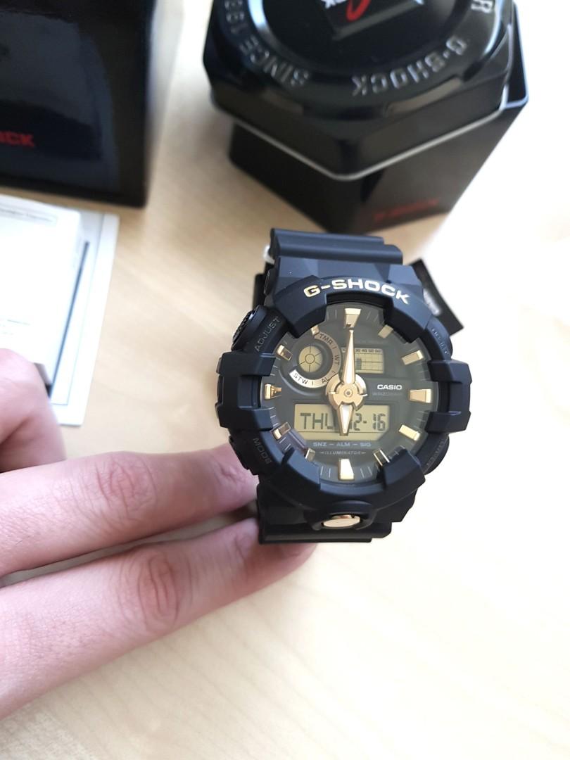 BNIB G Shock Quartz GA 710B 1A9DR Resin Gold Watch Men s Fashion