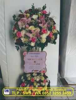 Bunga Standing Flower Pernikahan Surabaya MEWAH 0852-3255-2459