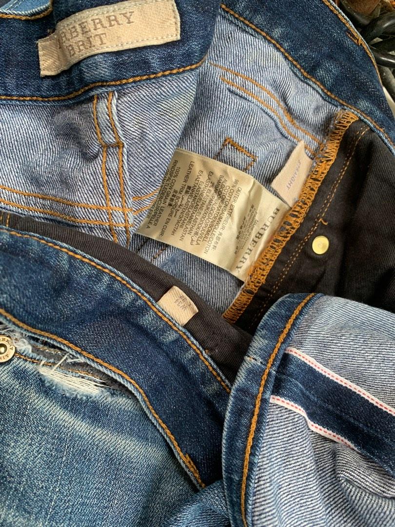 Burberry Brit selvedge Jeans, Men's Fashion, Bottoms, Jeans on Carousell