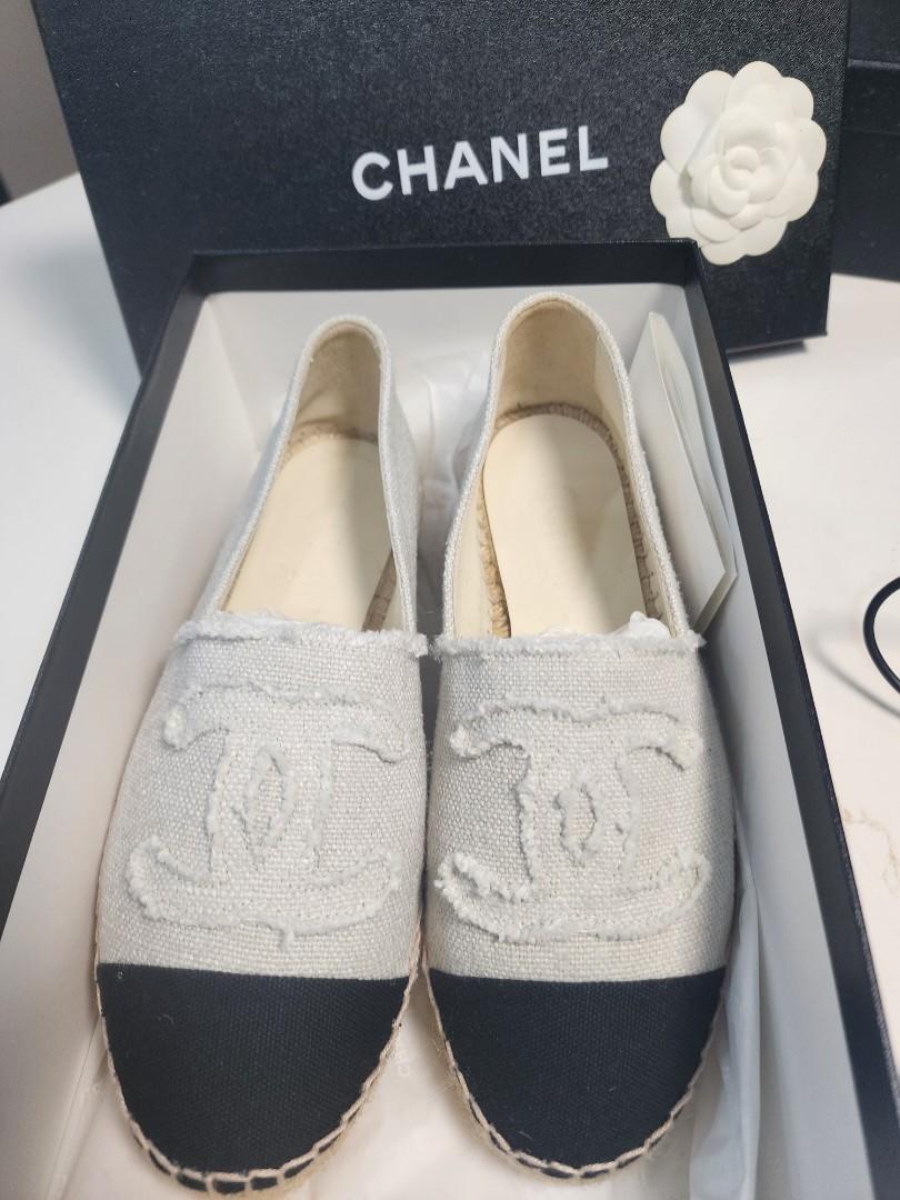 Chanel Tweed Espadrilles 36 Women s Fashion Footwear Flats on
