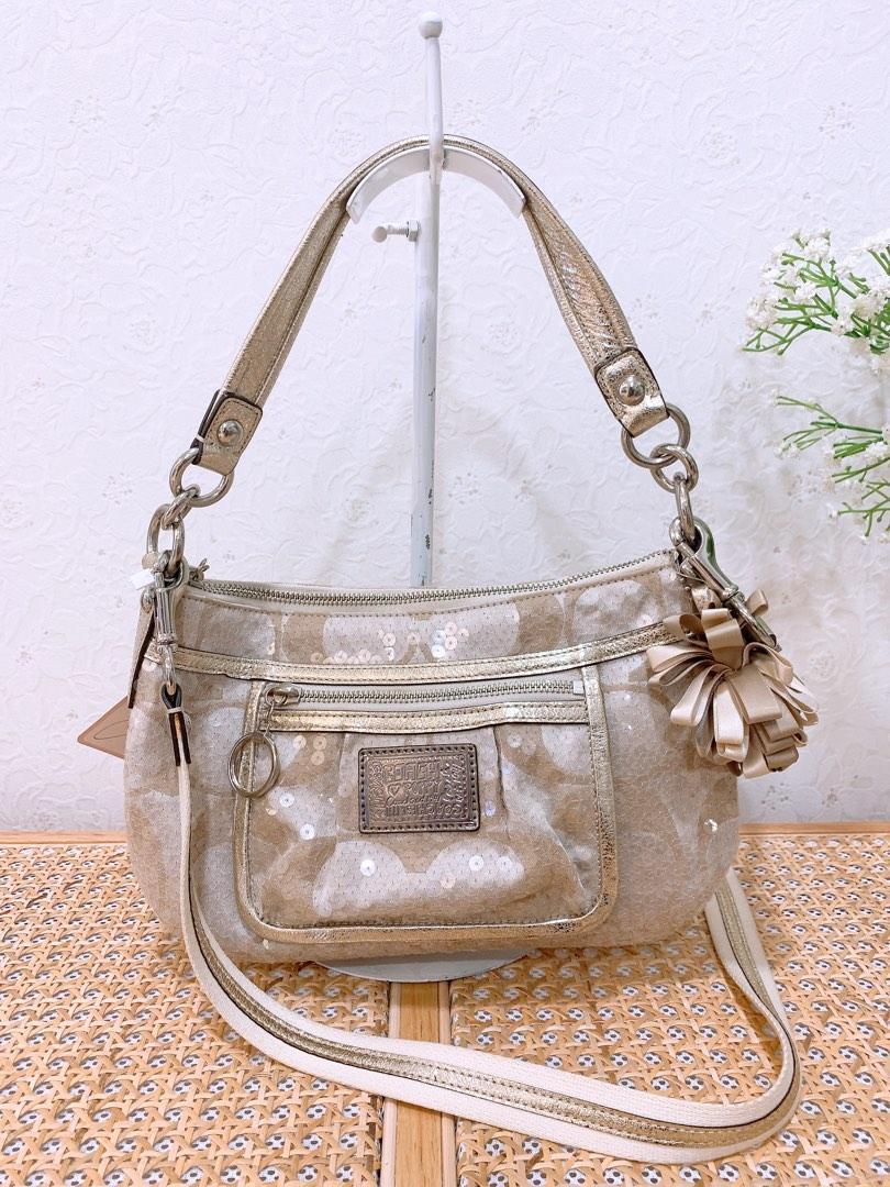 Coach poppy sales purse gold