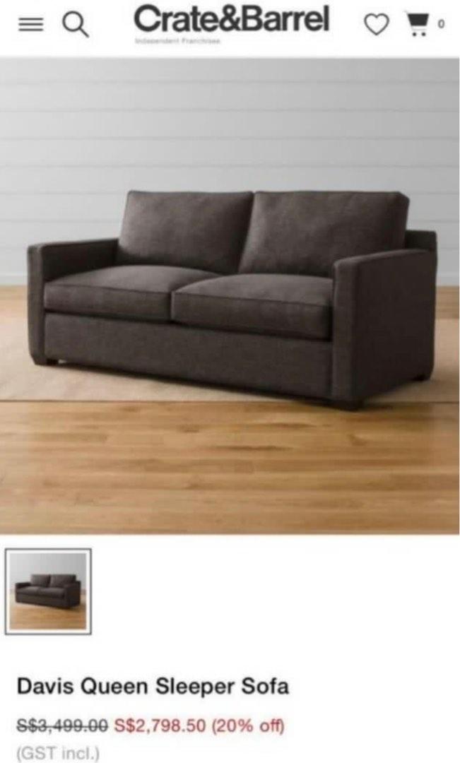 Crate And Barrel Davis Sleeper Sofa Review Matttroy