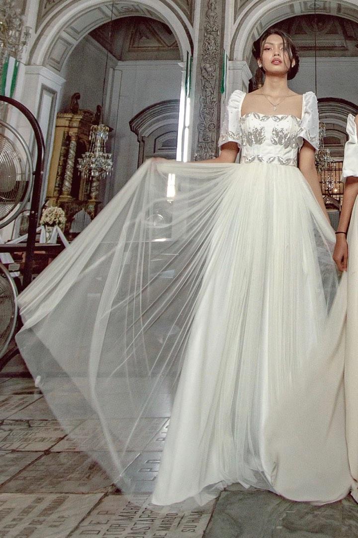 Filipiniana white gown outlet