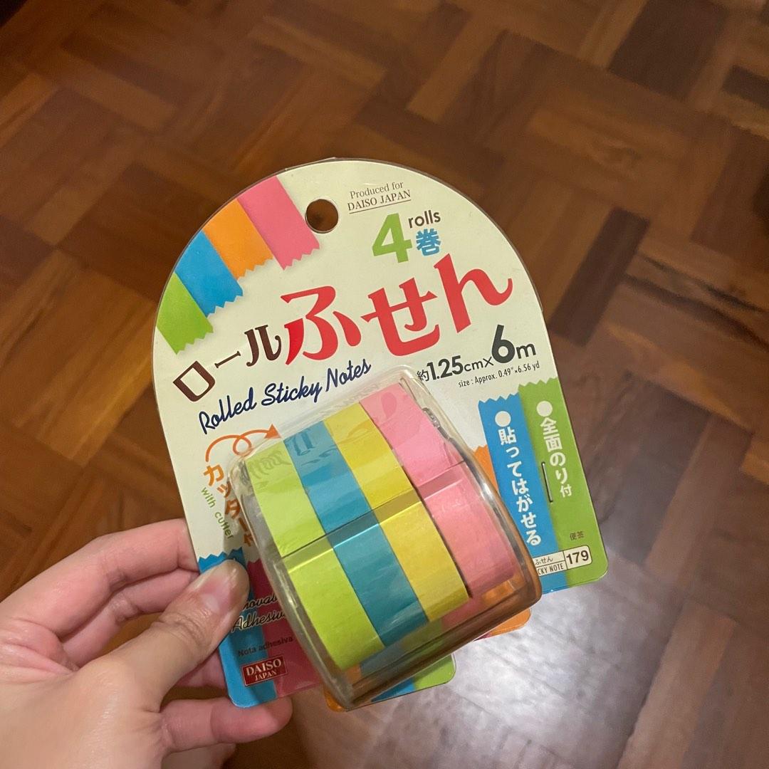 Daiso Rolled Sticky Notes, Hobbies & Toys, Stationery & Craft