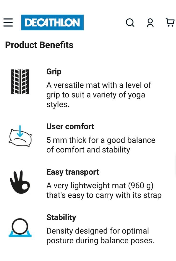 Decathlon Mat, Sports Equipment, Exercise & Fitness, Exercise Mats on