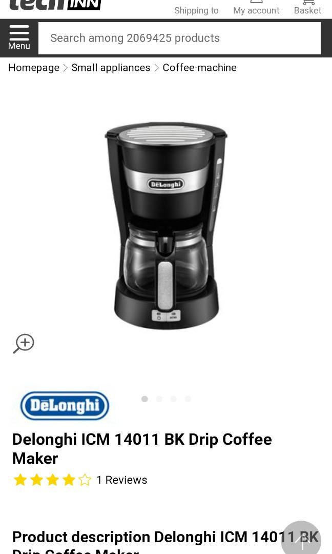 Delonghi drip coffee maker and grinder, TV & Home Appliances, Kitchen