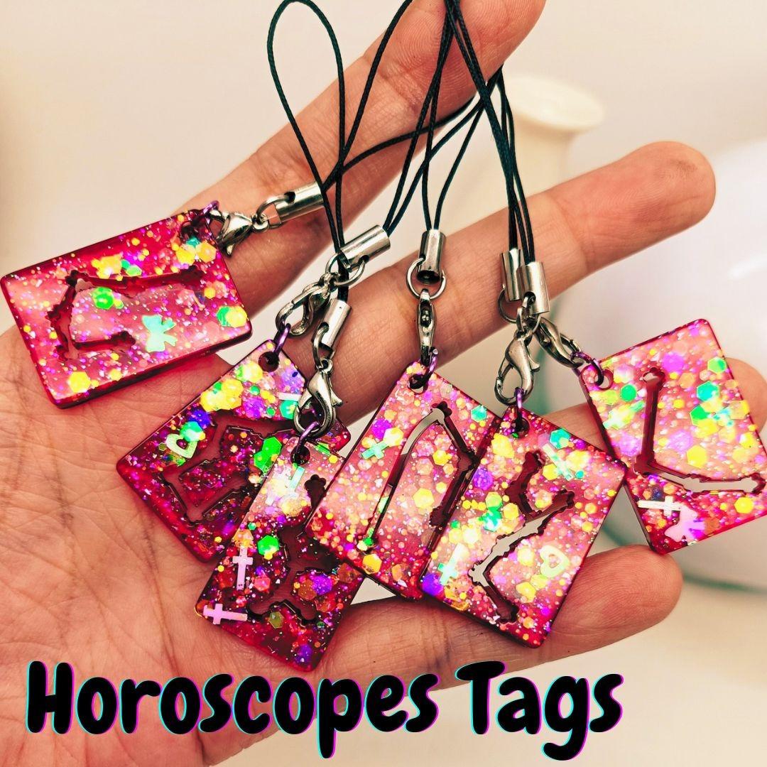 Designer Handcraft Keychain Square Horoscope Astrology Zodiac ...