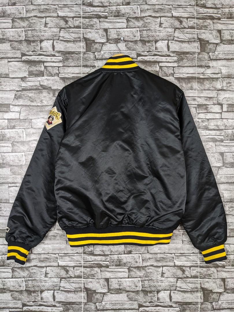 Vintage 80s MLB Pittsburgh Pirates Black Bomber Jacket - M