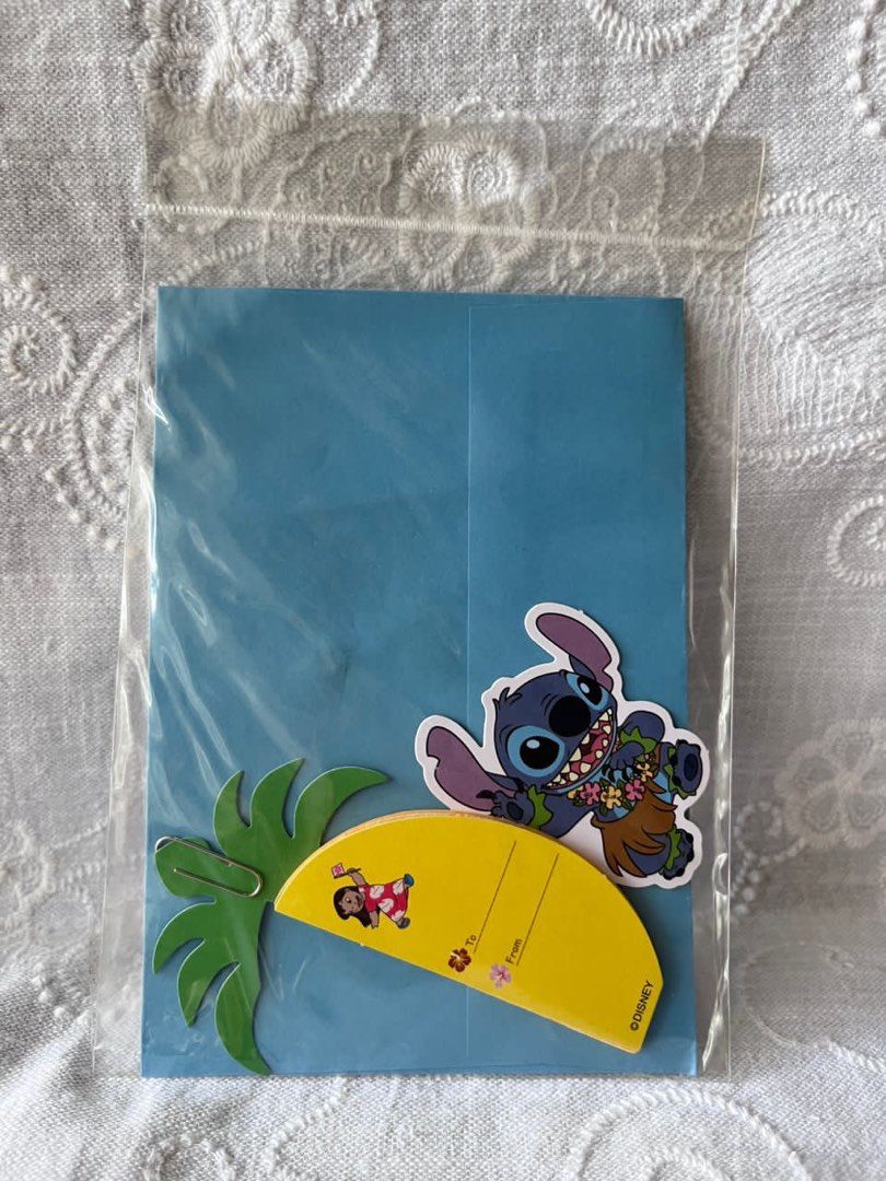 Disney stitch gift card honeycomb gifts cards cute cartoon ...