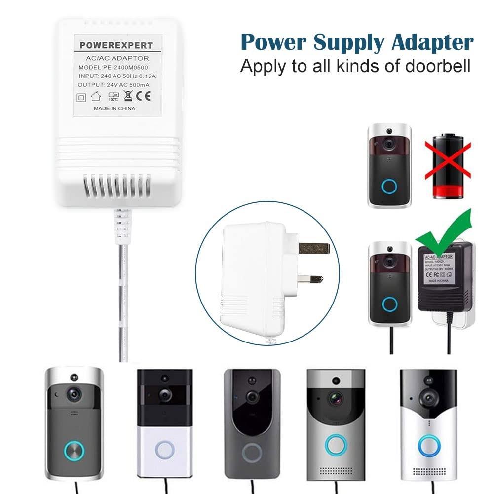 Doorbell Transformer 18V 500MA, Visual Doorbell AC Power Adapter