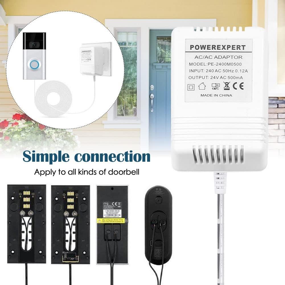 Doorbell Transformer 18V 500MA, Visual Doorbell AC Power Adapter