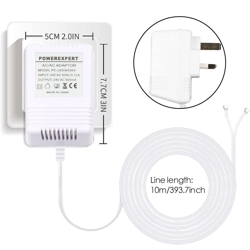 Doorbell Transformer 18V 500MA, Visual Doorbell AC Power Adapter