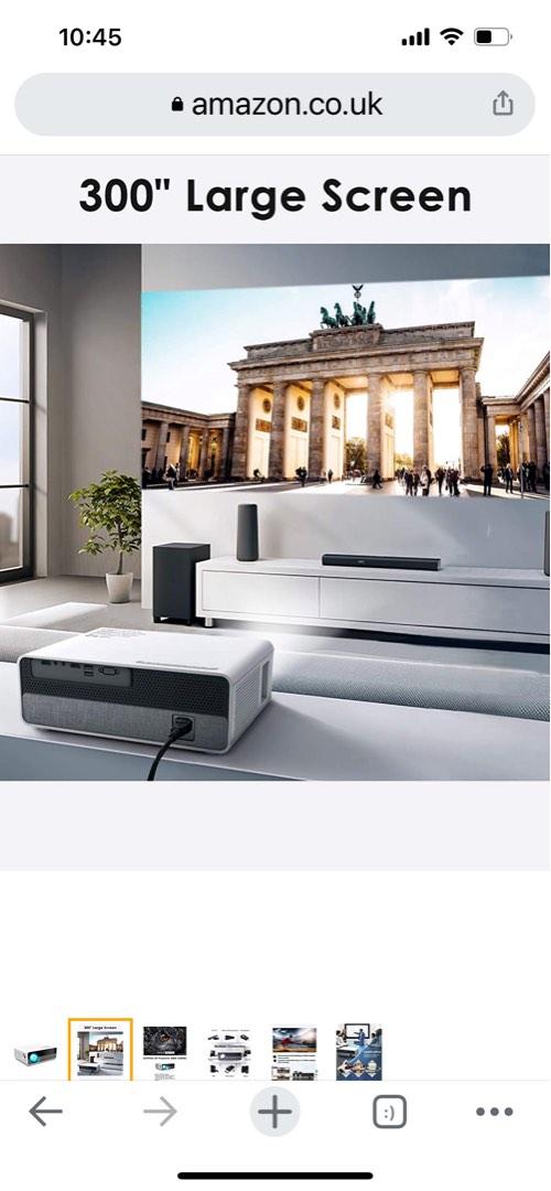 ELEPHAS Projector Q9 Native 1080P HD Video Projector Support 2K, 6800