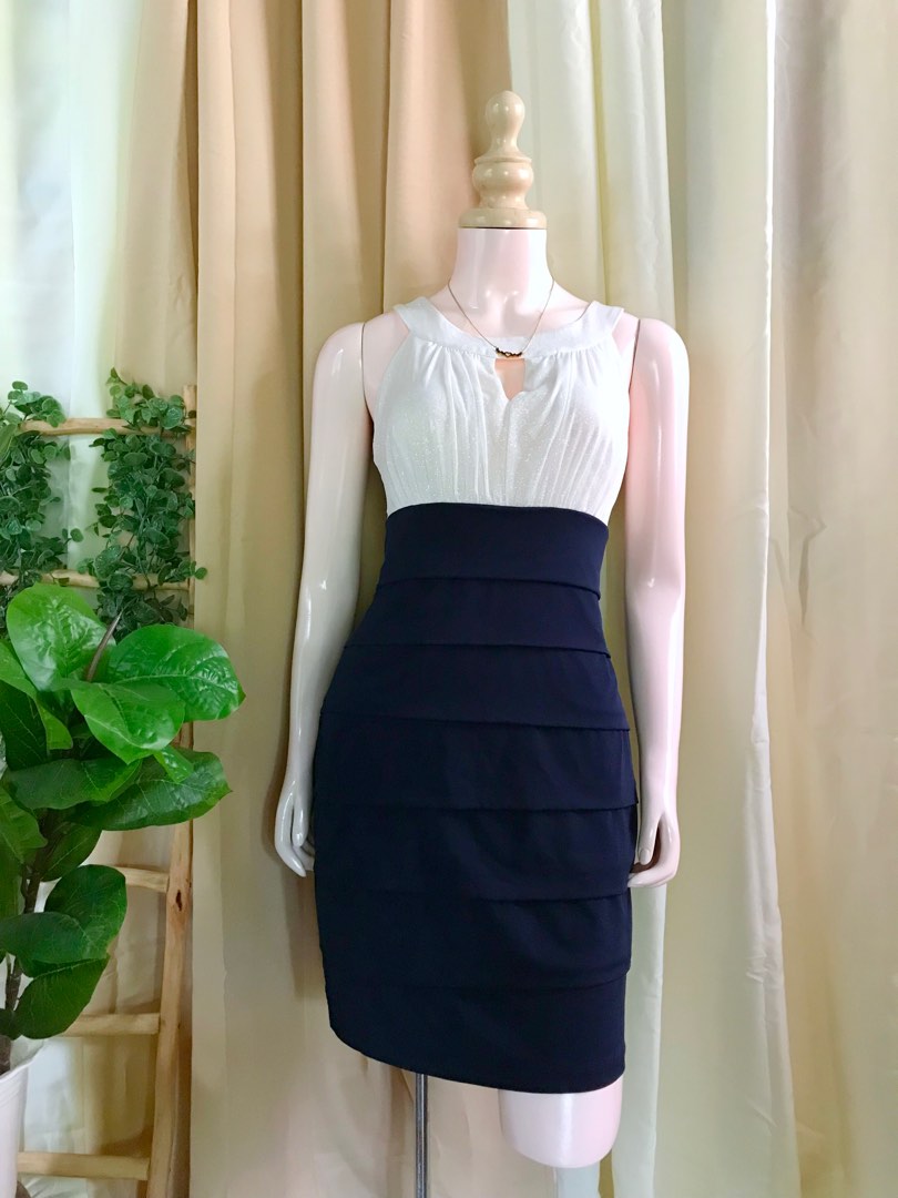 En focus studio navy blue dress store