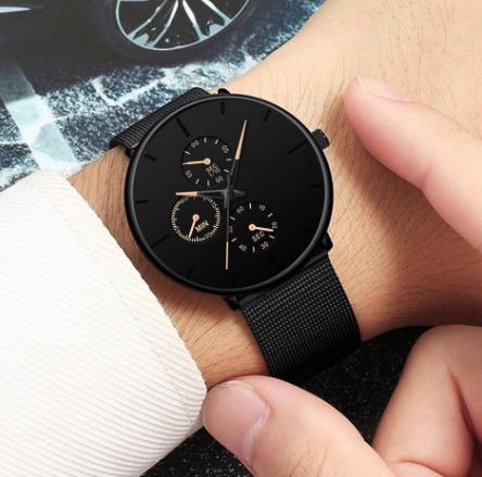 All black wrist discount watch