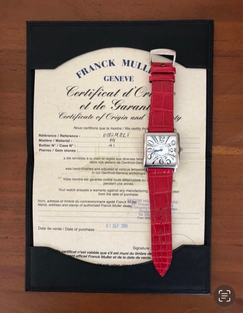 Franck muller clearance square watch