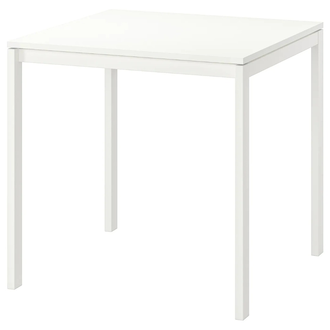 Free Delivery IKEA Melltorp White Table (75cm x 75cm), Furniture