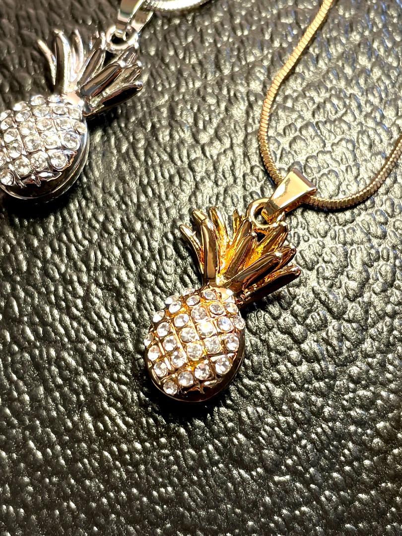 Real gold pineapple necklace store