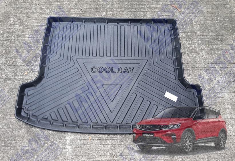 Geely Coolray 2019 - 2022 Cargo Liner Trunk Tray (Category: Body Parts and Accessories) located in Makati City. Submitted by electrovox (Listing ID 1187329875, Image 1). Description: For Geely Coolray 2019 onwards Material: Rubberized Plastic 100% fit Waterproof Digitally Molded Prevents water spills from seeping into carpet.